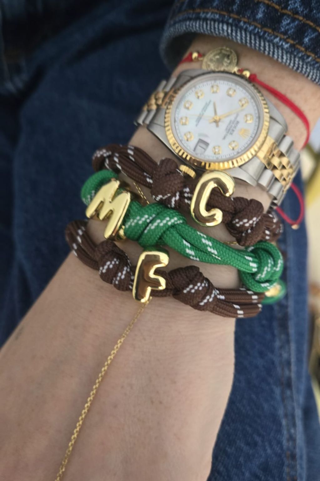 Pulsera Ajustable Letter Charm