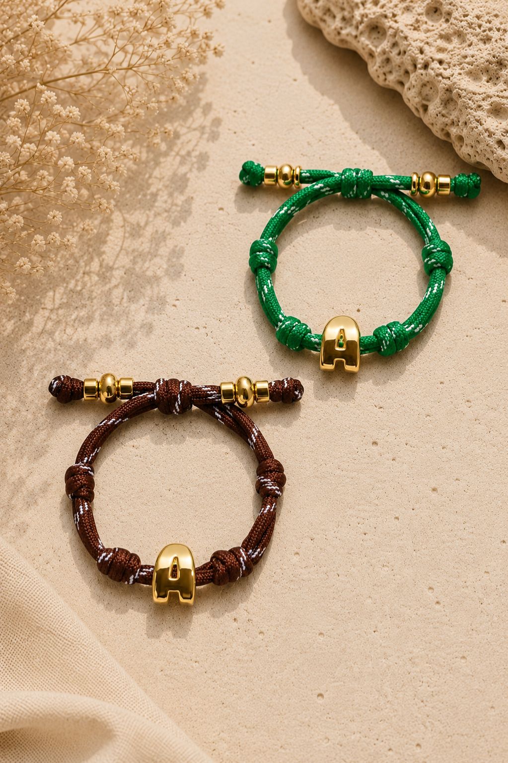 Pulsera Ajustable Letter Charm
