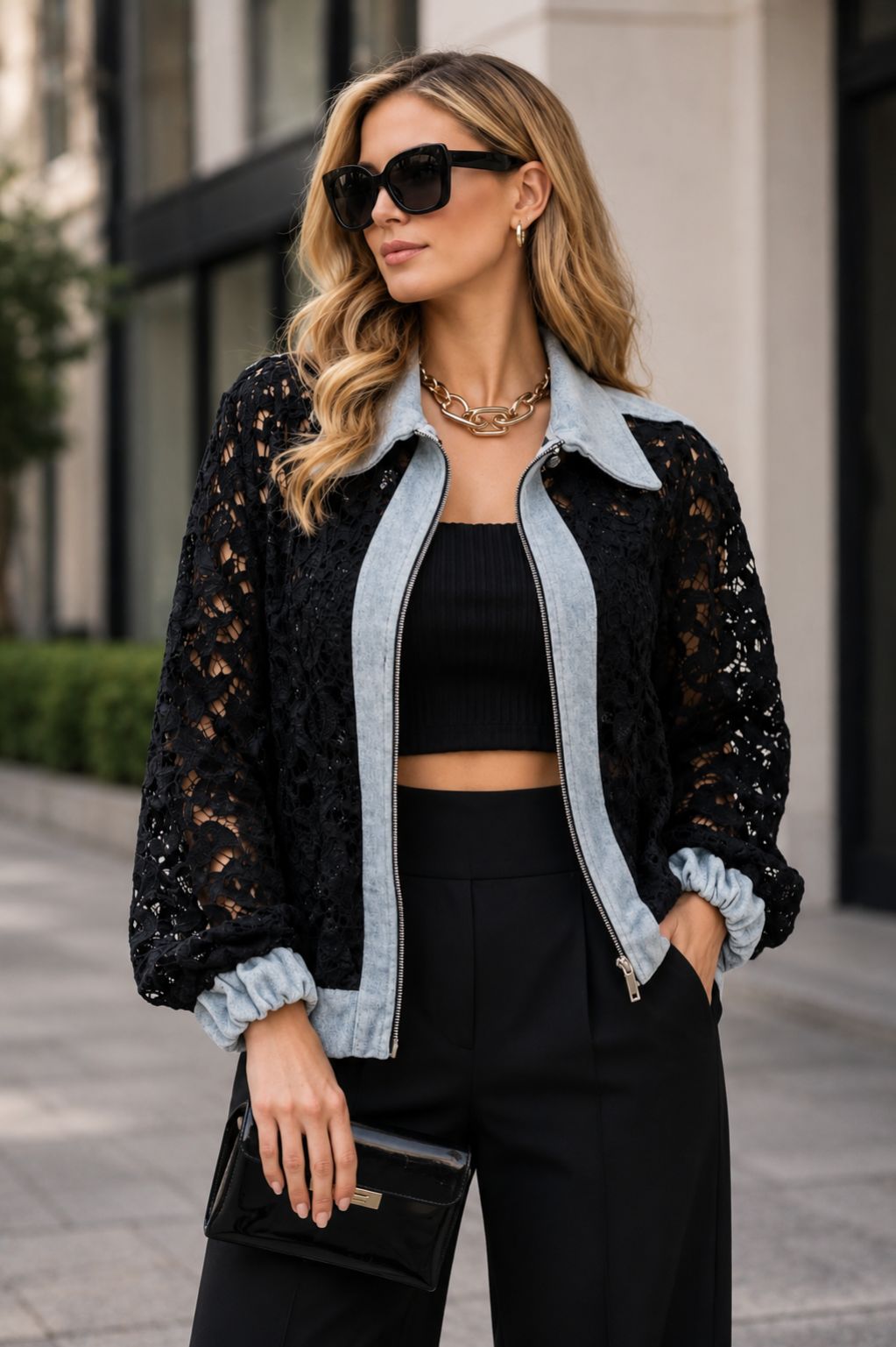 Floral Embroidered Denim Jacket