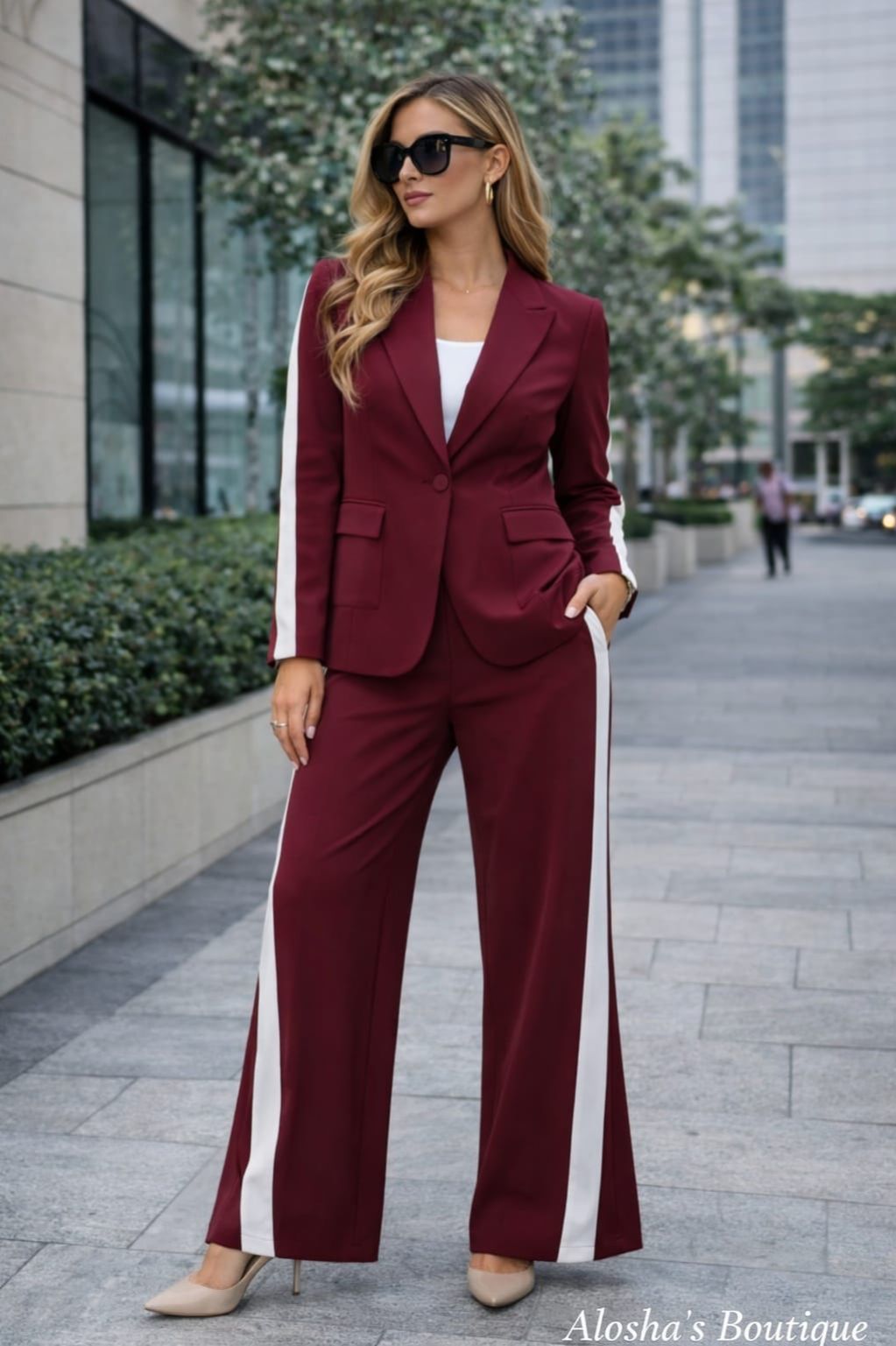 Bordeaux Power Suit Set