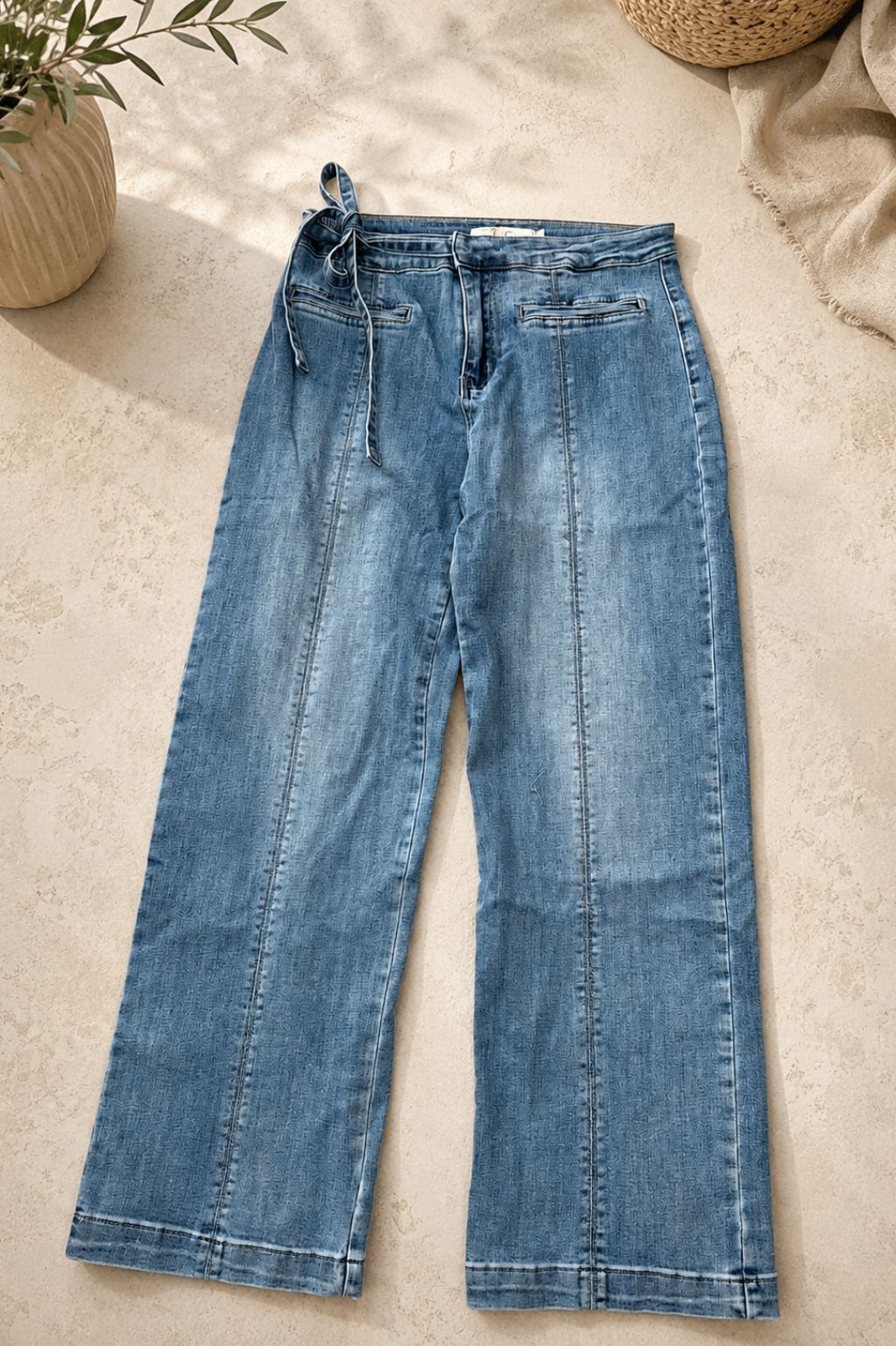 Full Stretch Wide Leg Denim Jeans
