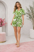 Palm Breeze Printed Romper