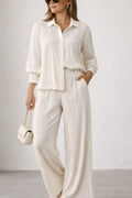 Ivory Pleated Set