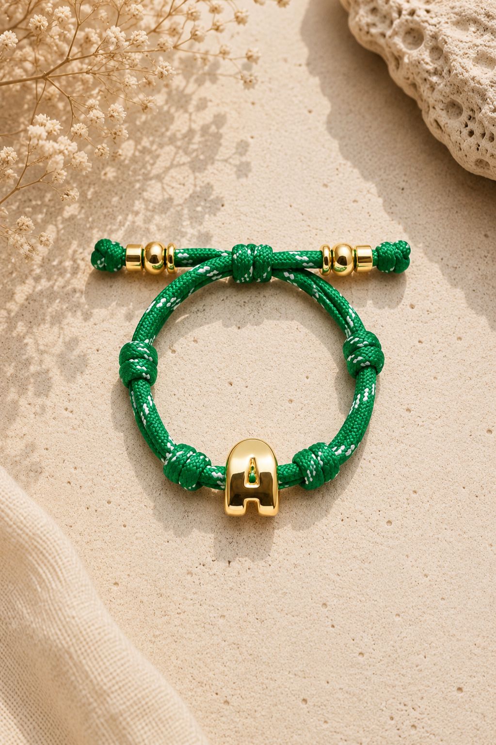 Pulsera Ajustable Letter Charm