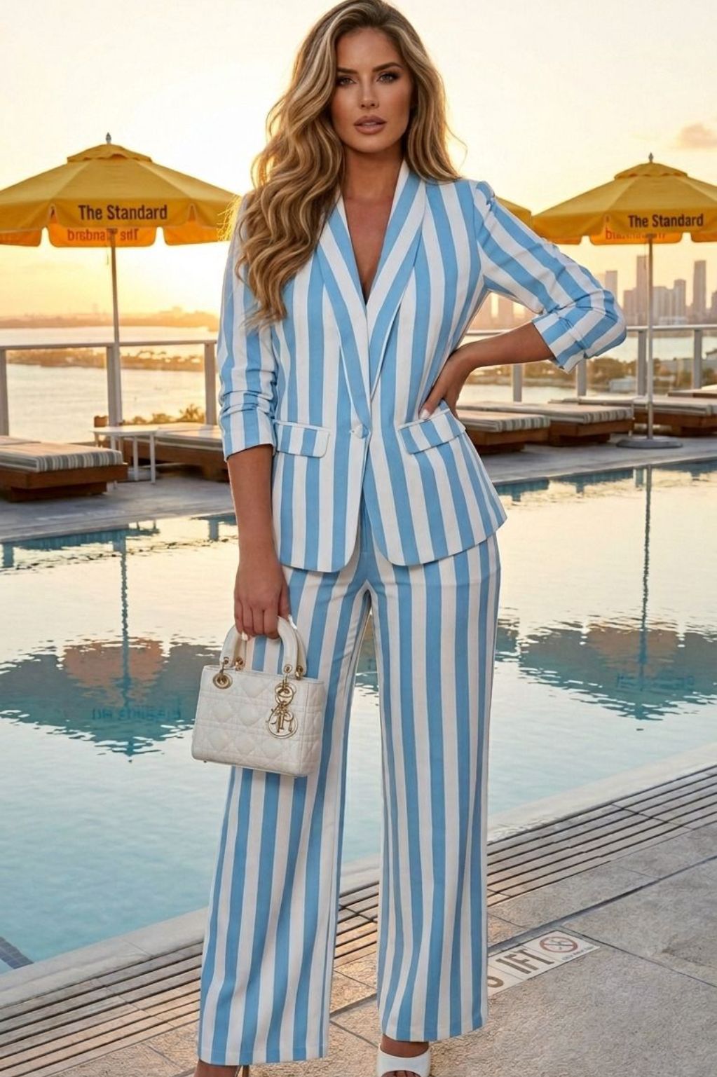 Set Elegance Stripes Blue