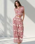 Printed Linen Two Piece Set – Effortless & Statement